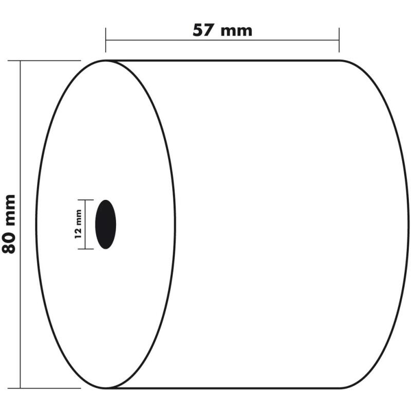 Bobines Caisses Exacompta 40340E - l 57 mm x L 76 m, Ø 80 mm - 1 pli(s) - paquet de 10