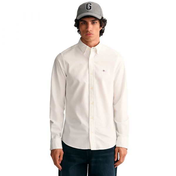 Gant para Homem Camisa Oxford Slim Fit Branca L