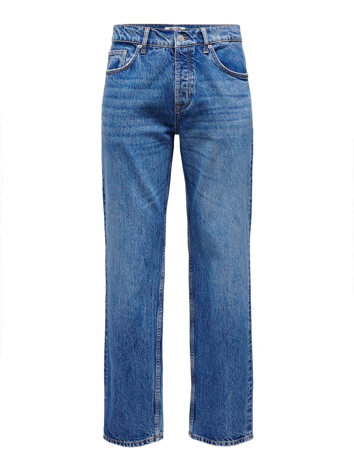ONSEDGE Mid Rise Gerade geschnitten Jeans Special Bright Blue Denim