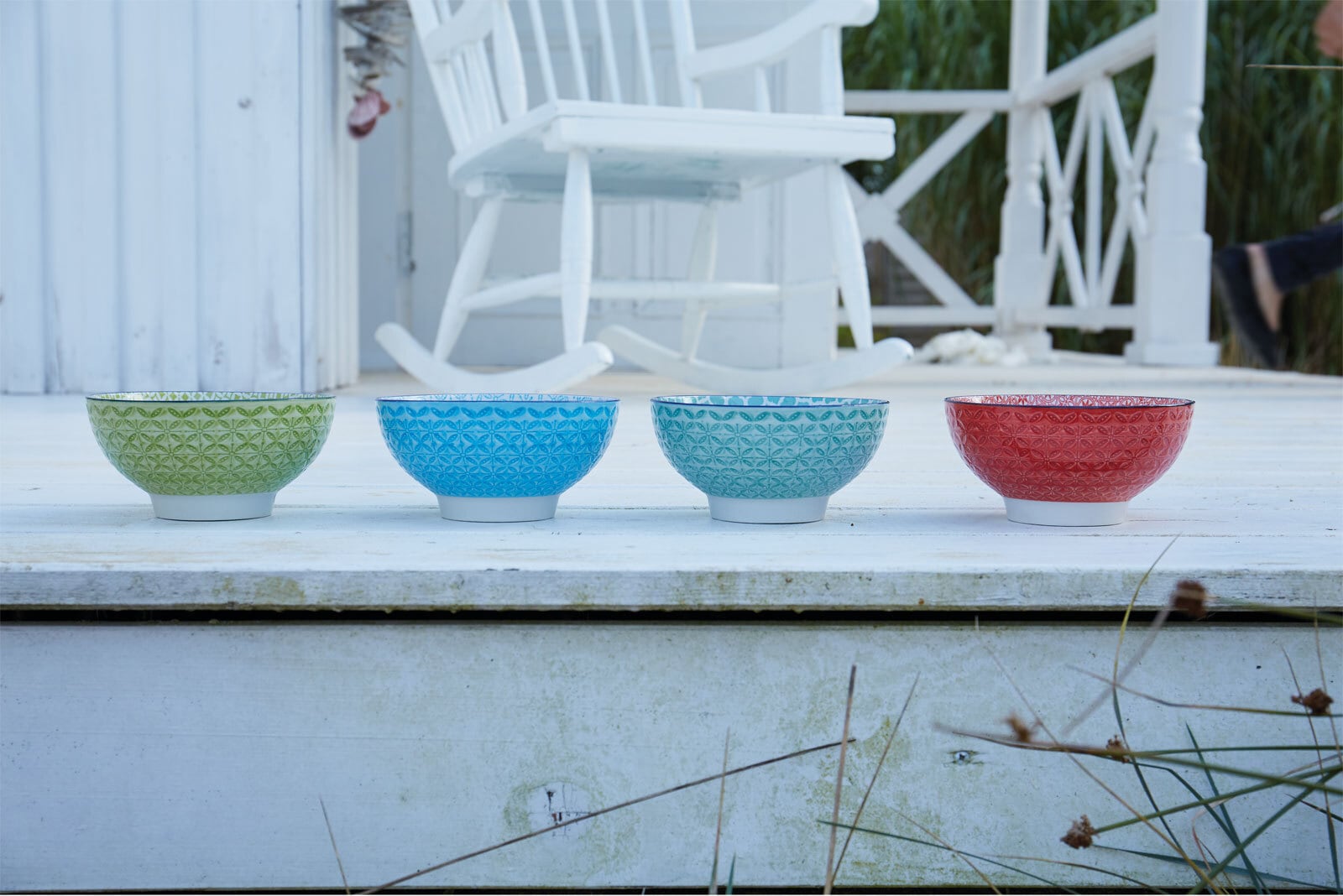 CreaTable Müslischale MEDITERRAN 4er Set 15 cm grün