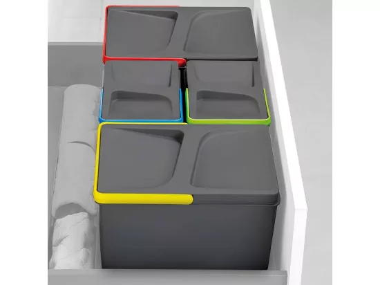 Bacs de tri pour tiroir de cuisine Recycle 1 bac de 12 litres