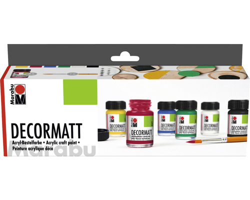 Marabu Decormatt acryl starterset 6x 15ml