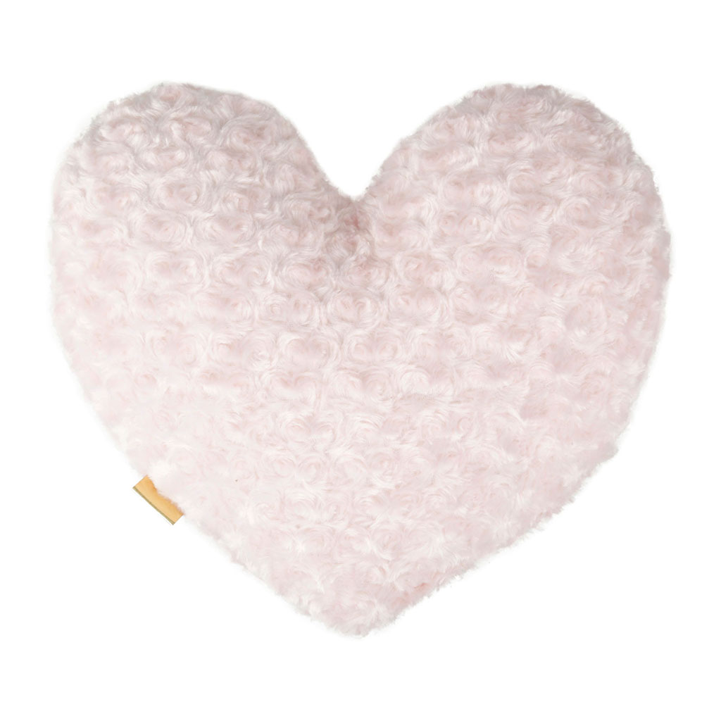 Coussin cœur doux rose 45x40x10cm