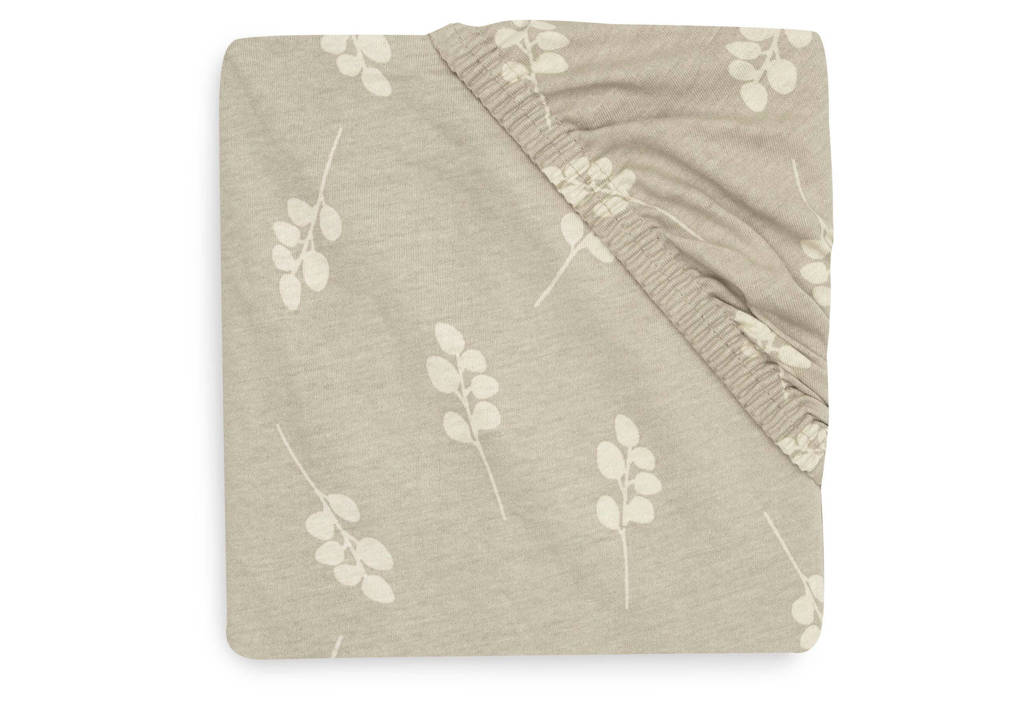 katoenen jersey ledikant hoeslaken 70x140cm Twig - Olive Green
