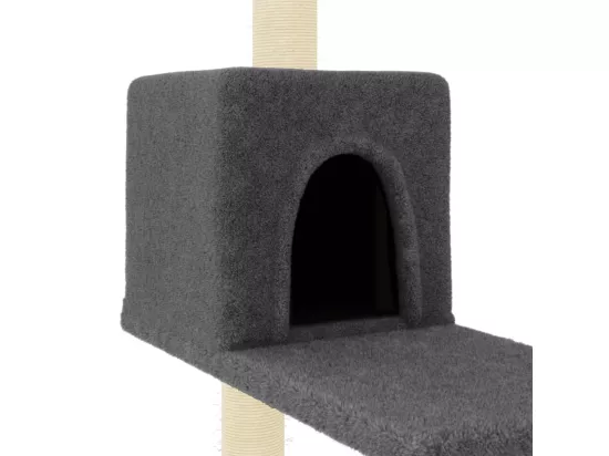 Arbre à chat avec griffoirs en sisal gris foncé 95 cm