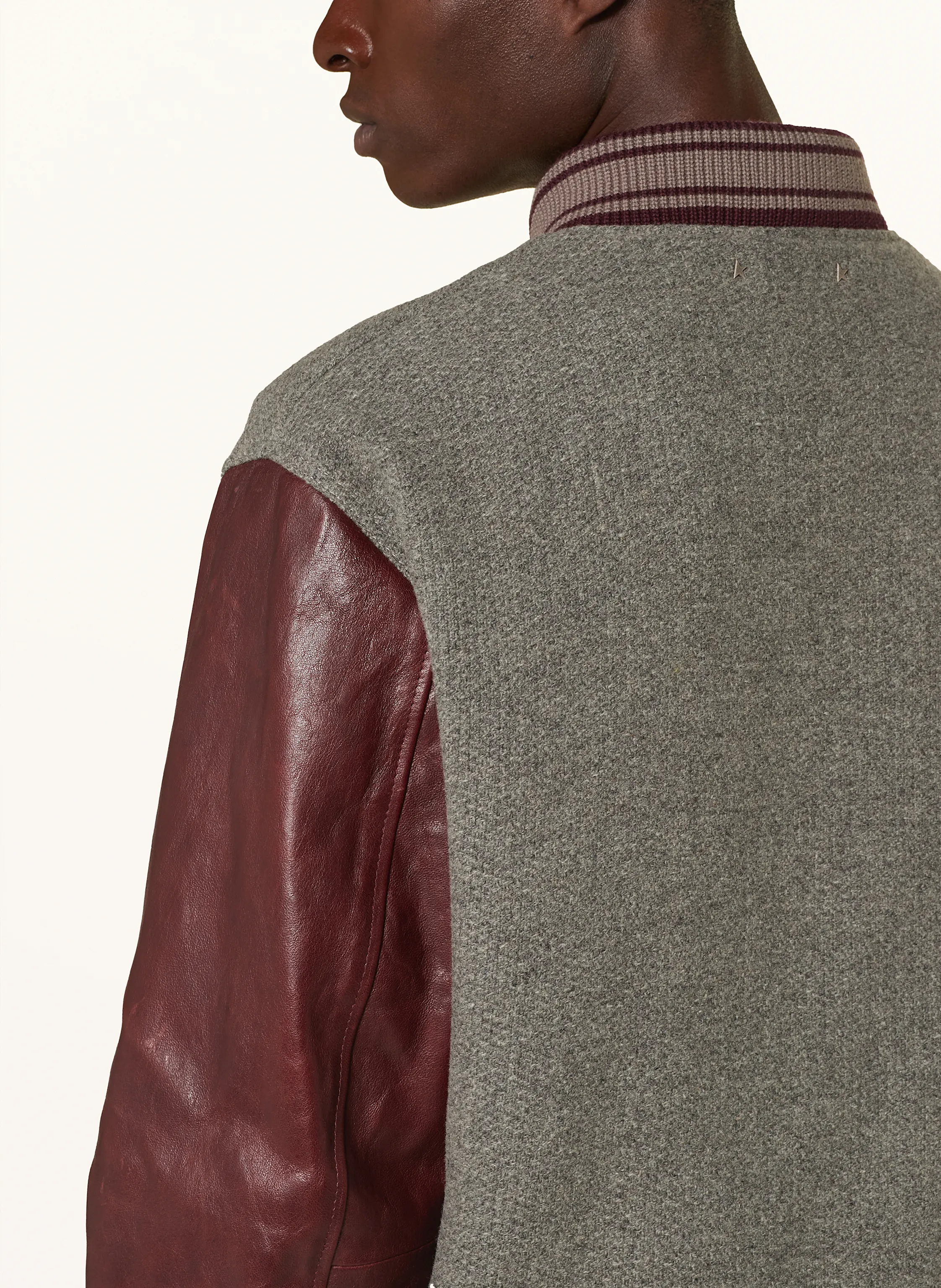GOLDEN GOOSE College-Jacke im Materialmix