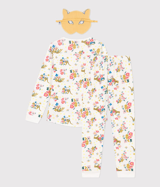 Pyjama déguisement phosphorescent imprimé avec masque panthère en coton enfant