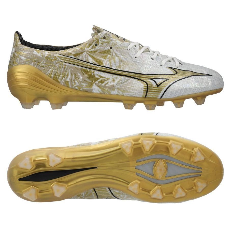Mizuno Alpha Made in Japan FG/AG Prism Gold - Blanc/Doré/Noir