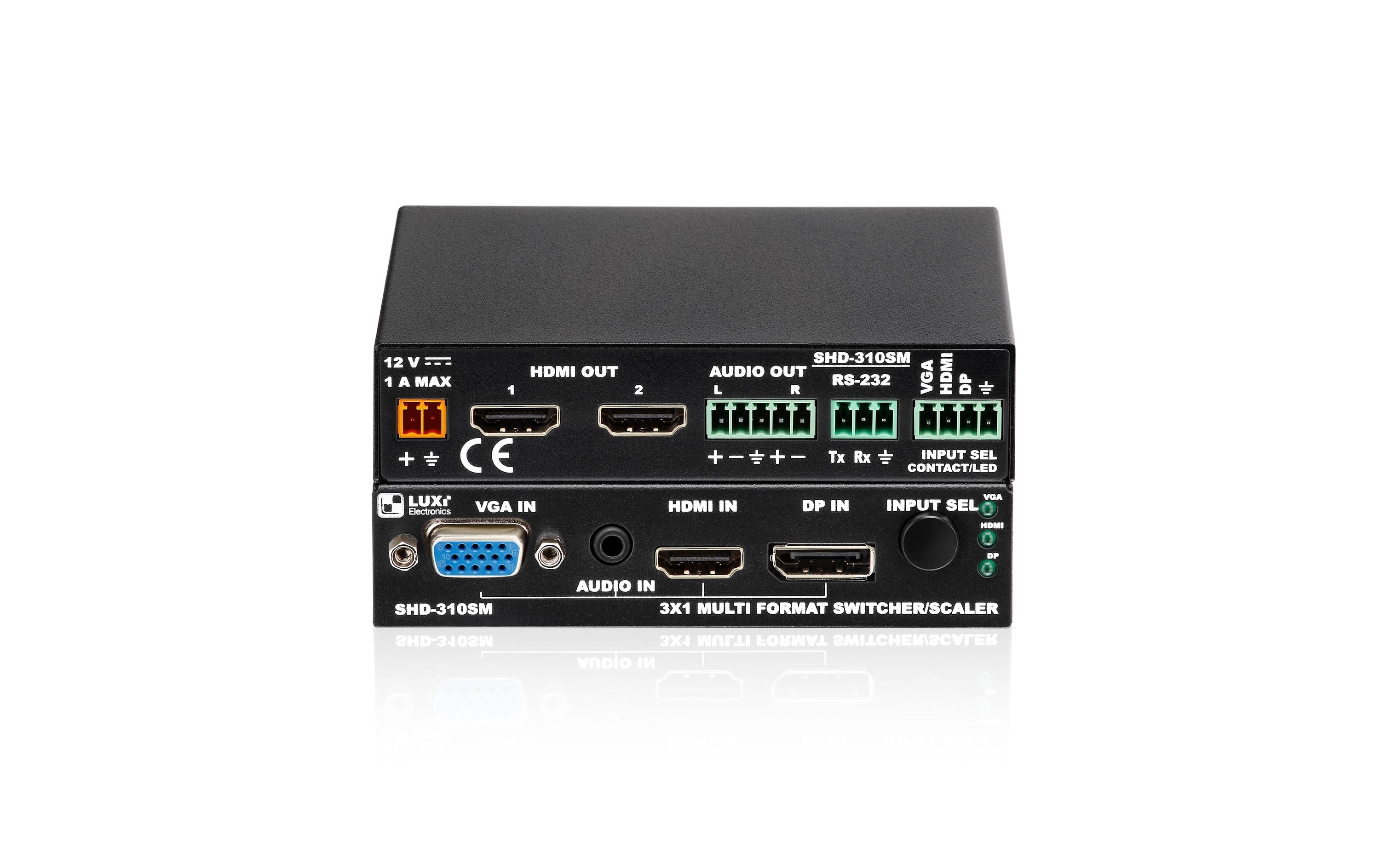Presentation Switcher Luxi LU-SHD-310SM Multiformat<br>3x2 2K Multiformat Presentation Switcher mit Scaler
