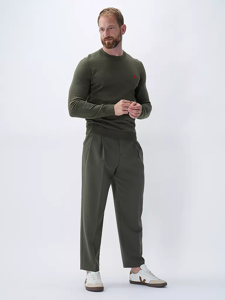 HUGO Pullover SAN CASSIUS olive