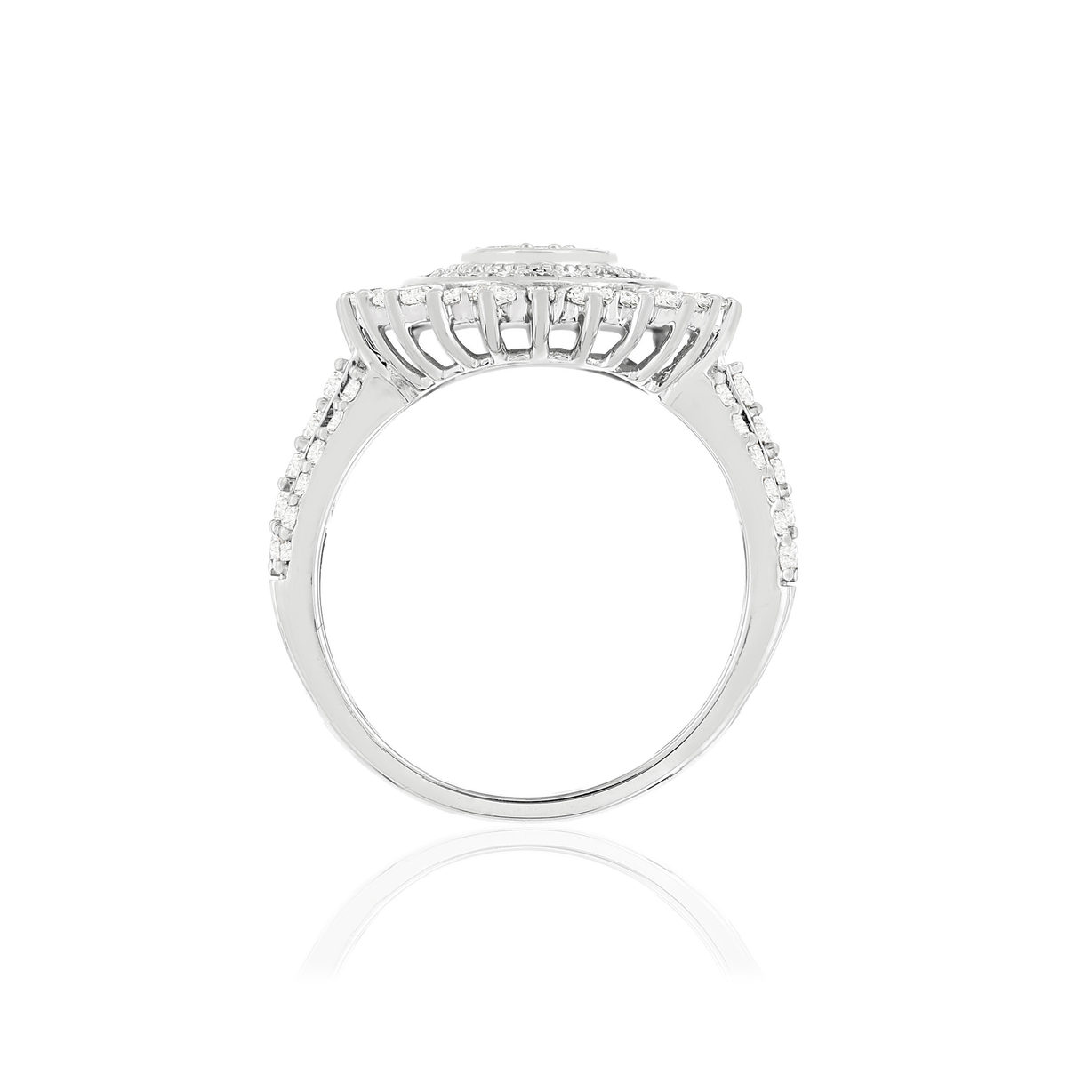 Bague or blanc 750 diamants