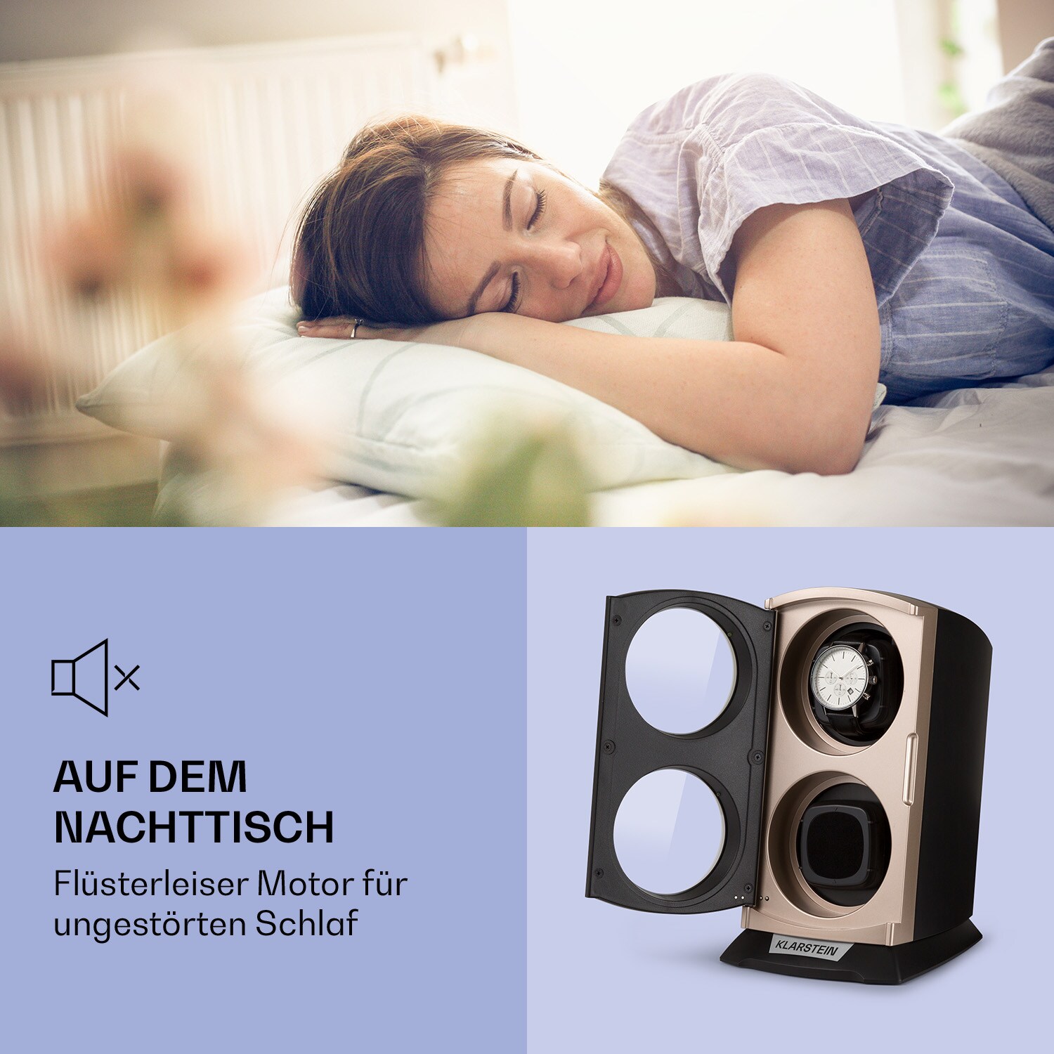 St. Gallen Premium Uhrenbeweger 2 Uhren 4 Geschwindigkeiten