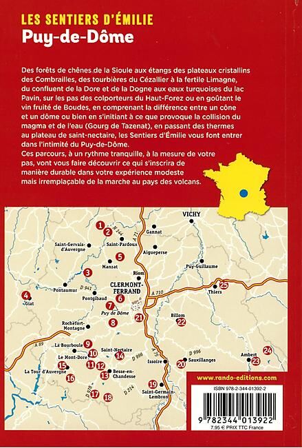 RANDO EDITIONS - SENTIERS EMILIE PUY DE DOME