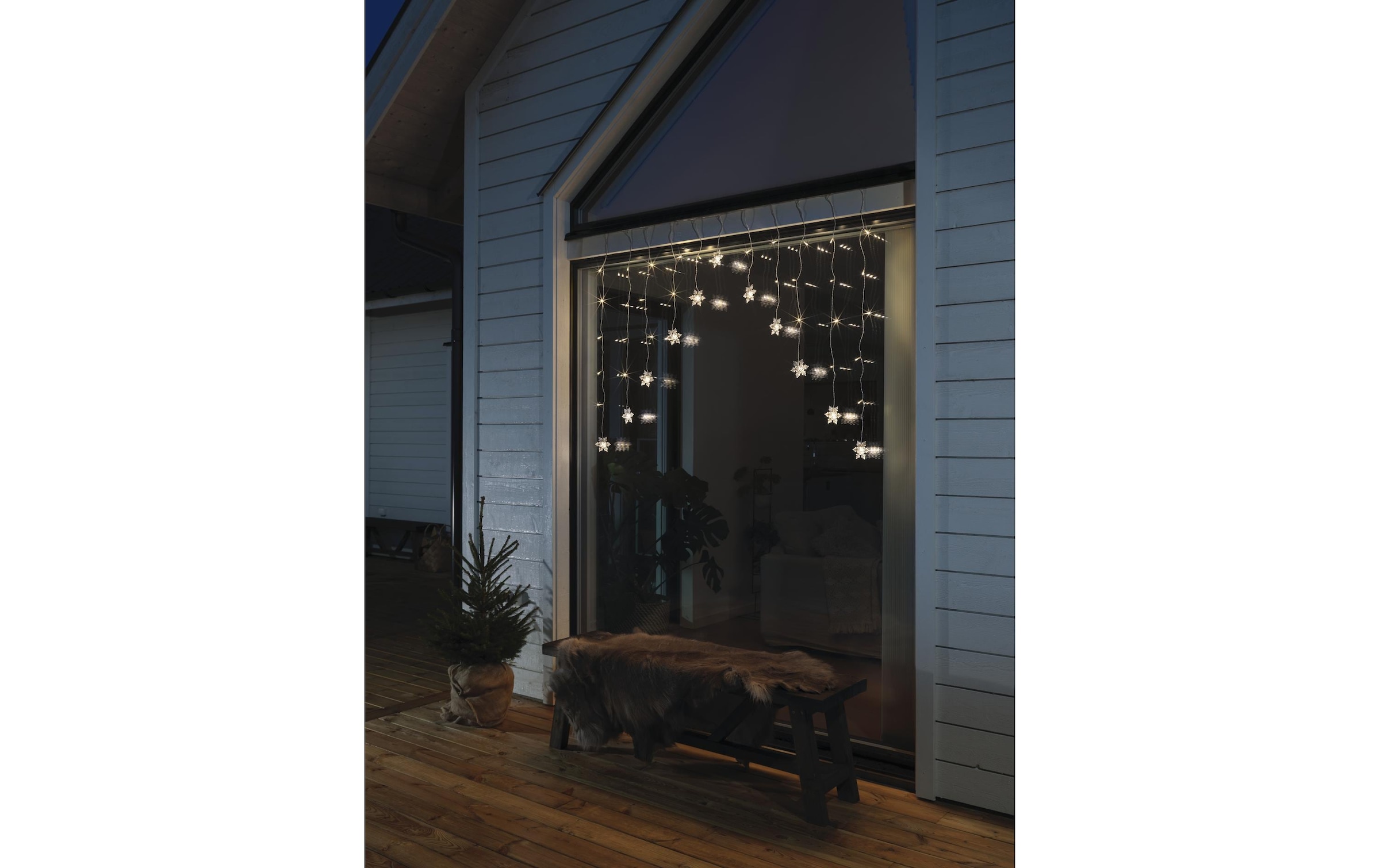 KONSTSMIDE LED-Lichtervorhang »Schneeflocken 41 LED 45017 m Outdoor« 41 Stk.-flammig