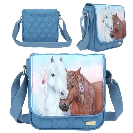 Depesche Miss Melody Umhängetasche Blue Quilt