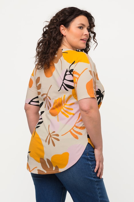 T-Shirt, Cut-Outs, Rundhals, Halbarm, Biobaumwolle