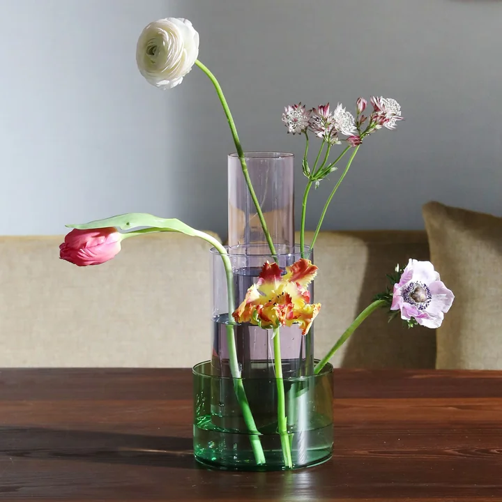 &klevering - Amphi Vase large, milky (3er-Set)