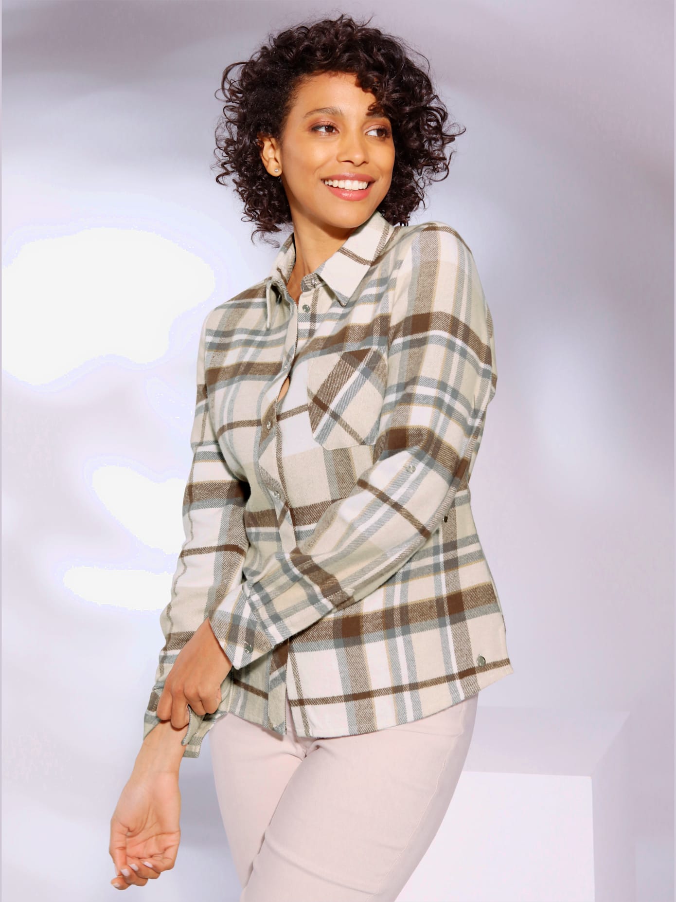 Chemisier laine et flanelle laine