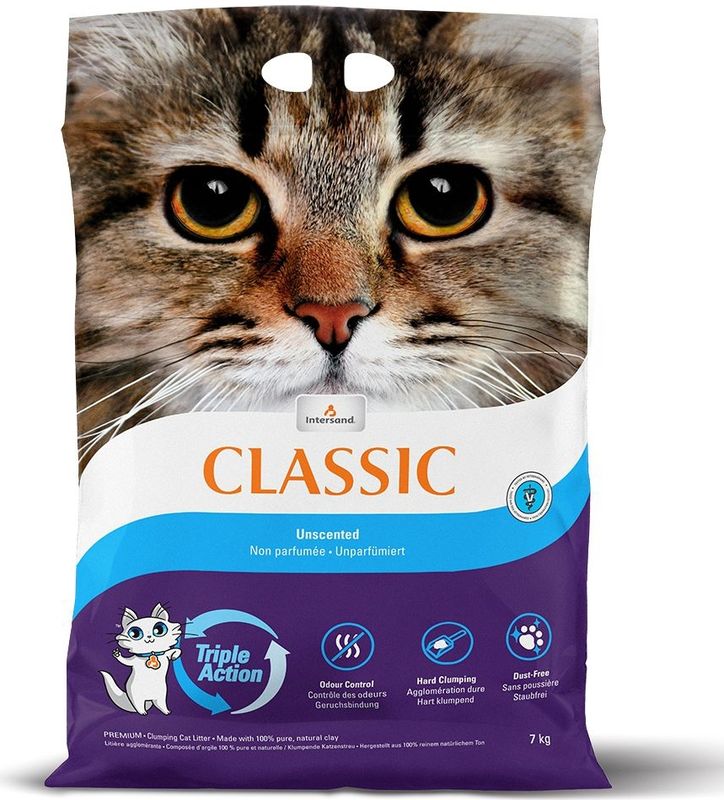 7kg Parfumvrij Intersand Classic Kattenbakvulling