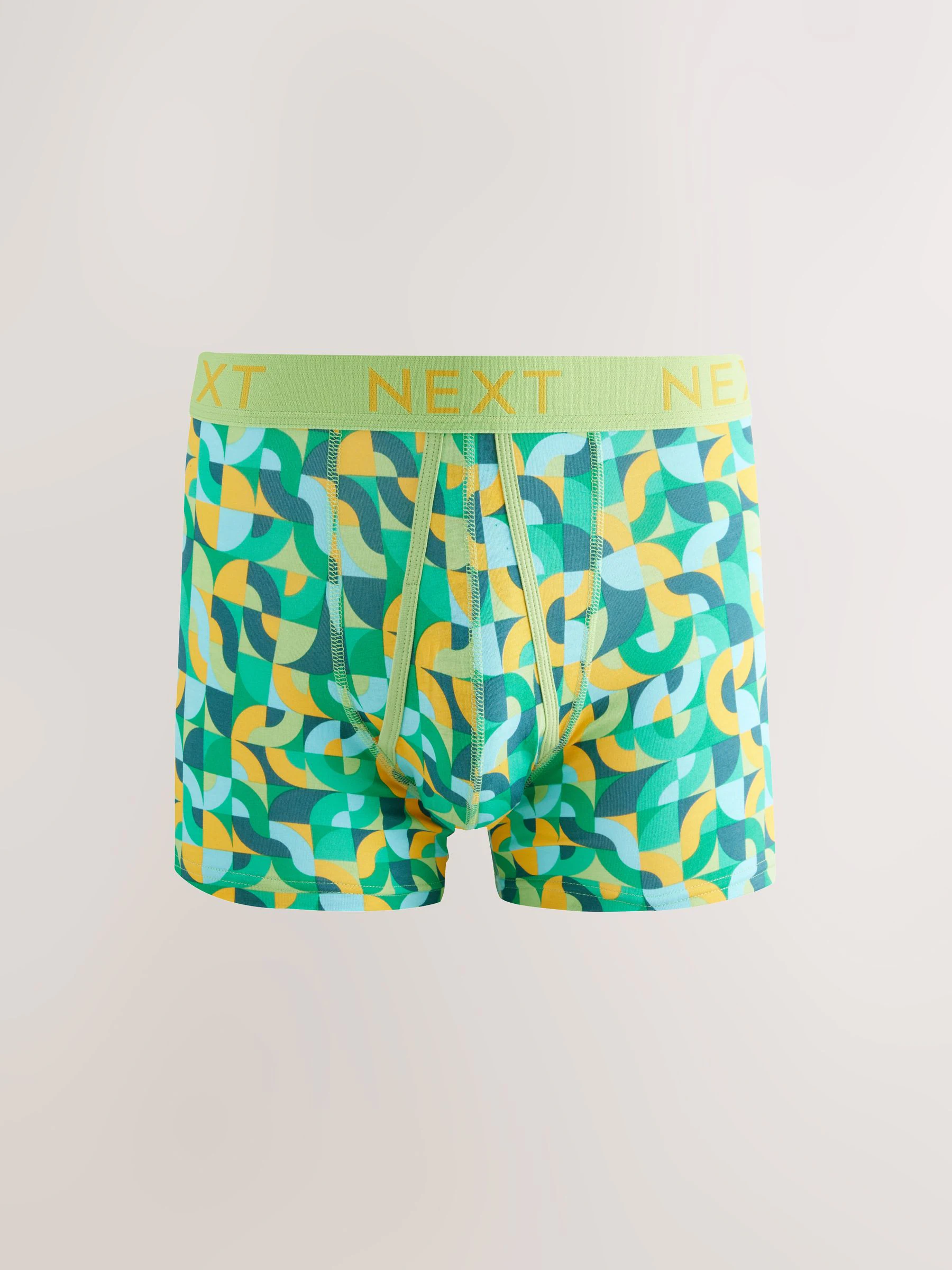 Vrolijk gekleurd geometrisch motief - 8 Boxershorts zonder plooi