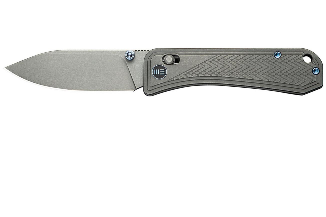 WE Knife Bougie Banter WE24009-2 Gray Stonewashed Gray Titanium, zakmes, Ben Petersen design