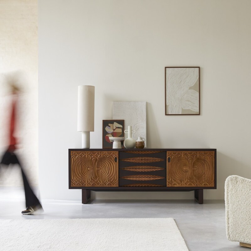Buffet en acajou massif L 205 cm Frida