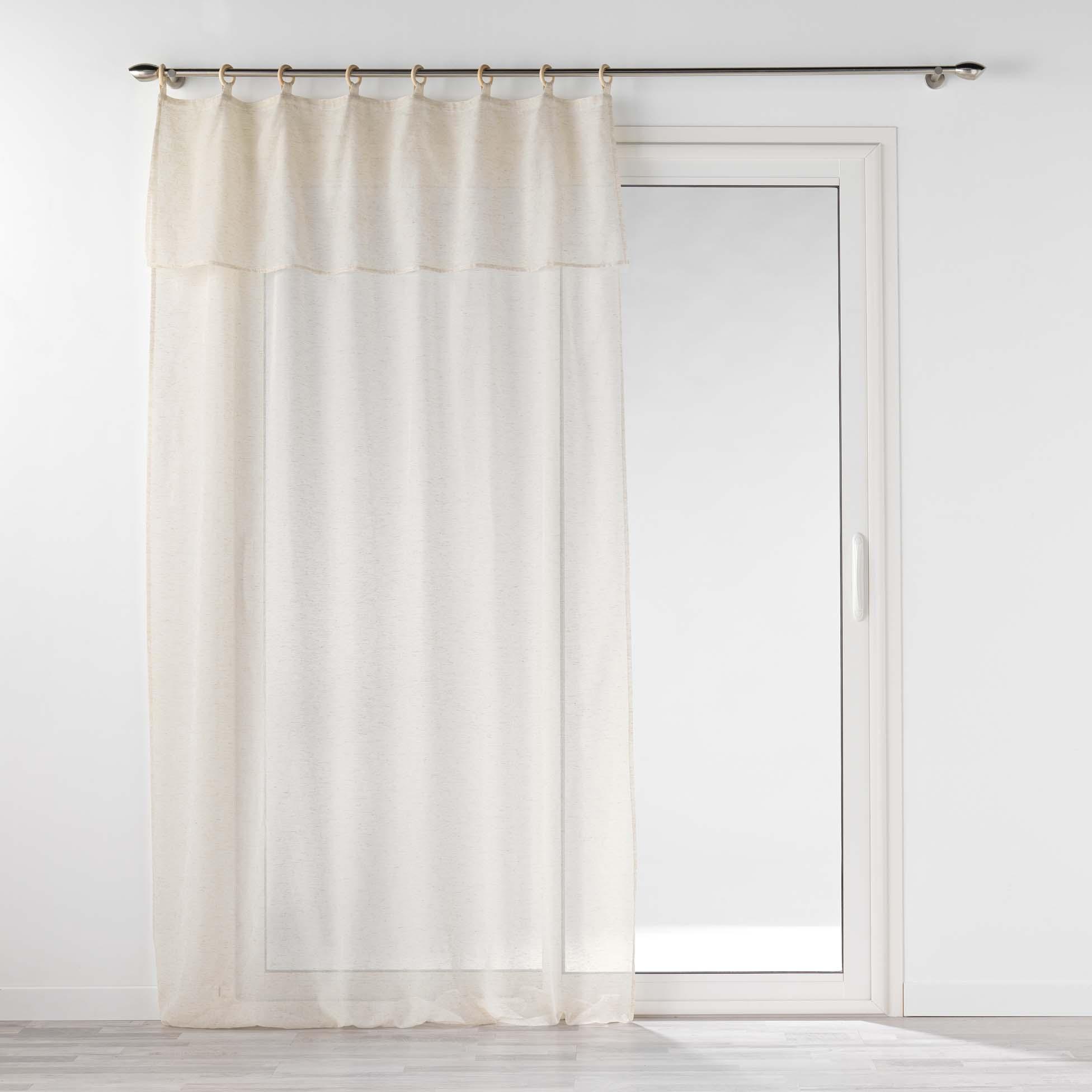 PANNEAU OEILLETS BOIS 140X240CM EFFET LIN NORINE