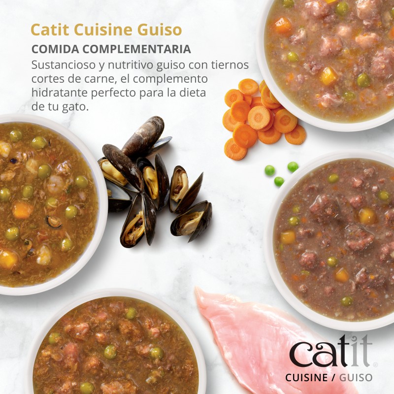 Catit Cuisine Ensopado para Gatos, Carne com Legumes - 95g