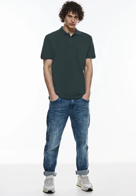 Piquée Poloshirt - dark urban green