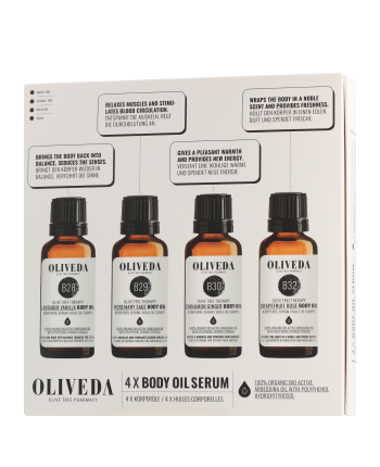 Oliveda Body Care Body Oil Set 30ml-30ml-30ml-30ml