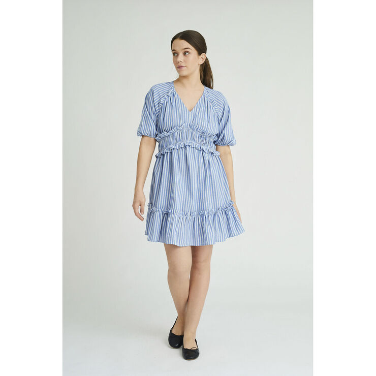 A-VIEW Safia dress Blue/white stribe