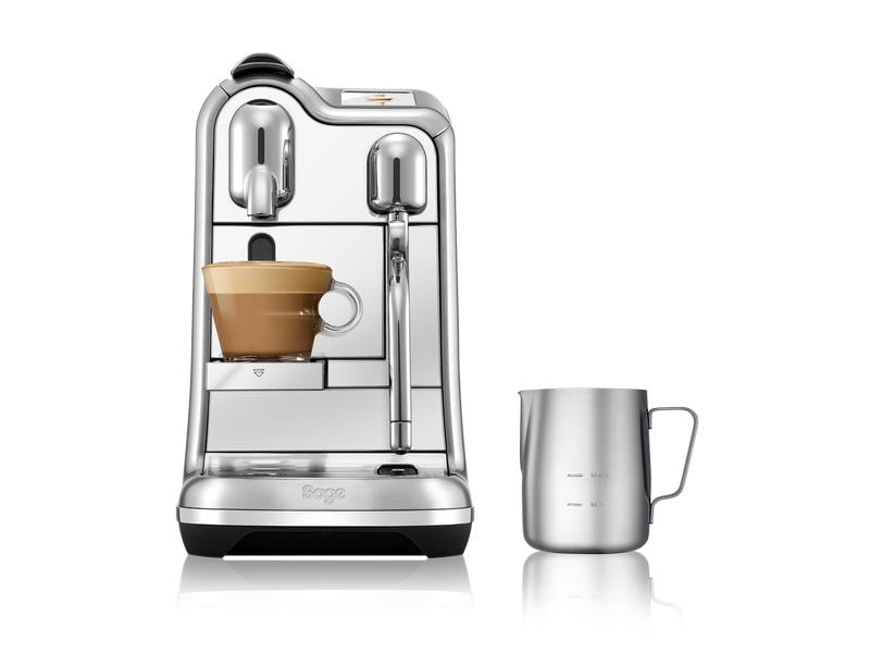 Sage Kaffeemaschine Nespresso Creatista Pro SNE900BSS Silbe Nespressomaschine der Original Line mit elektronischer Milchschaumeinstellung