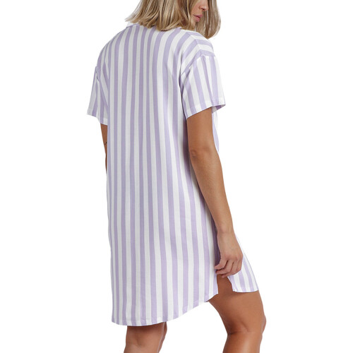 Admas - Camisón Classic Stripes Violeta