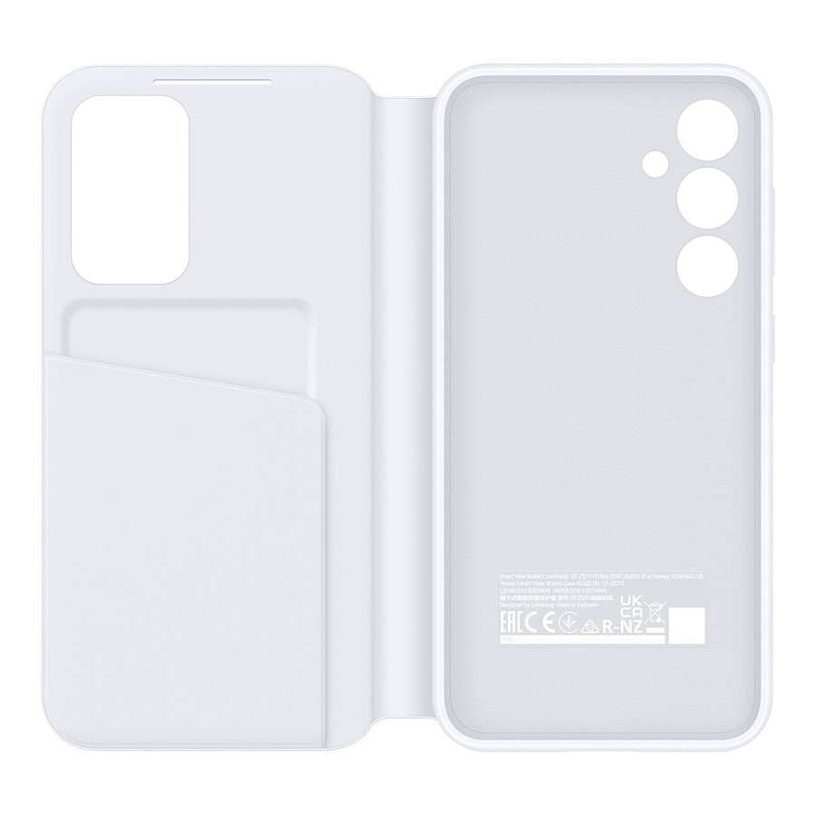 Samsung Étui Smart View Blanc avec porte-carte - Galaxy S23 FE
