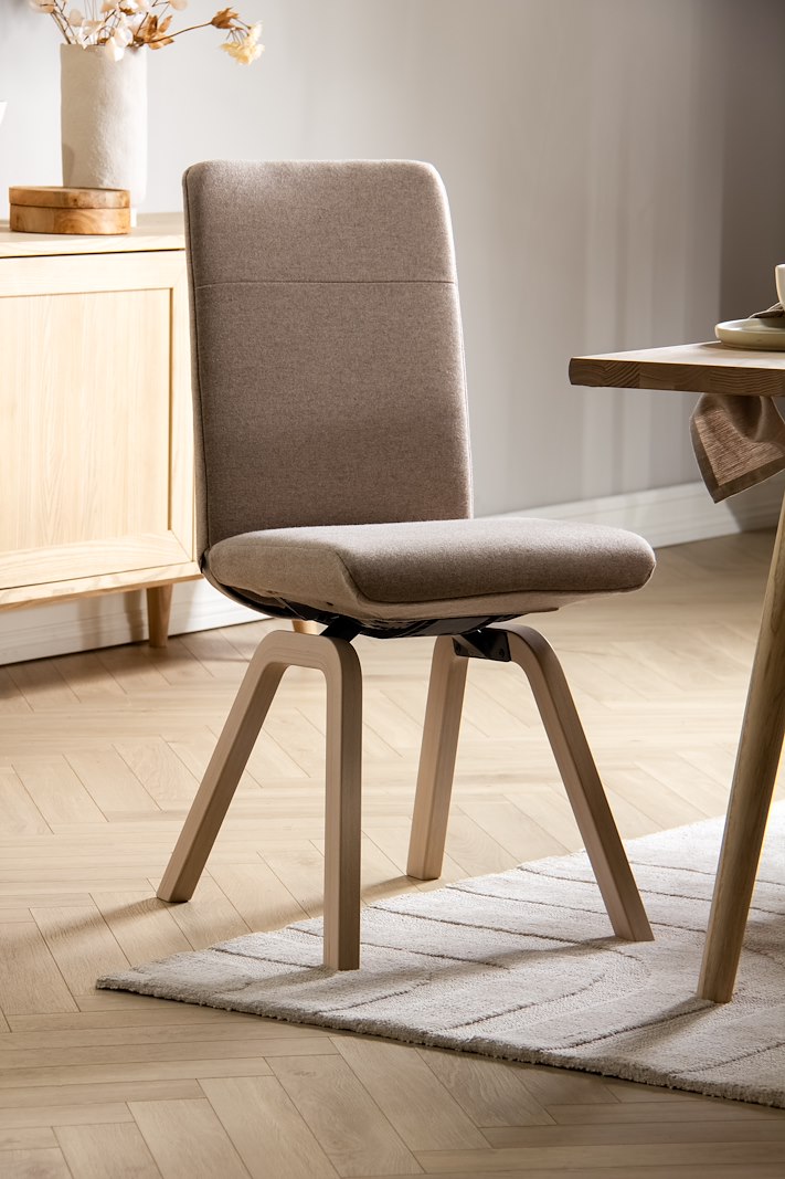 Chilli spisestol Tekstil Calido - Light Beige - Whitewash