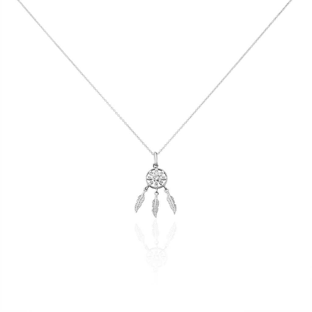 Collier Ioannina Argent Blanc Oxyde De Zirconium