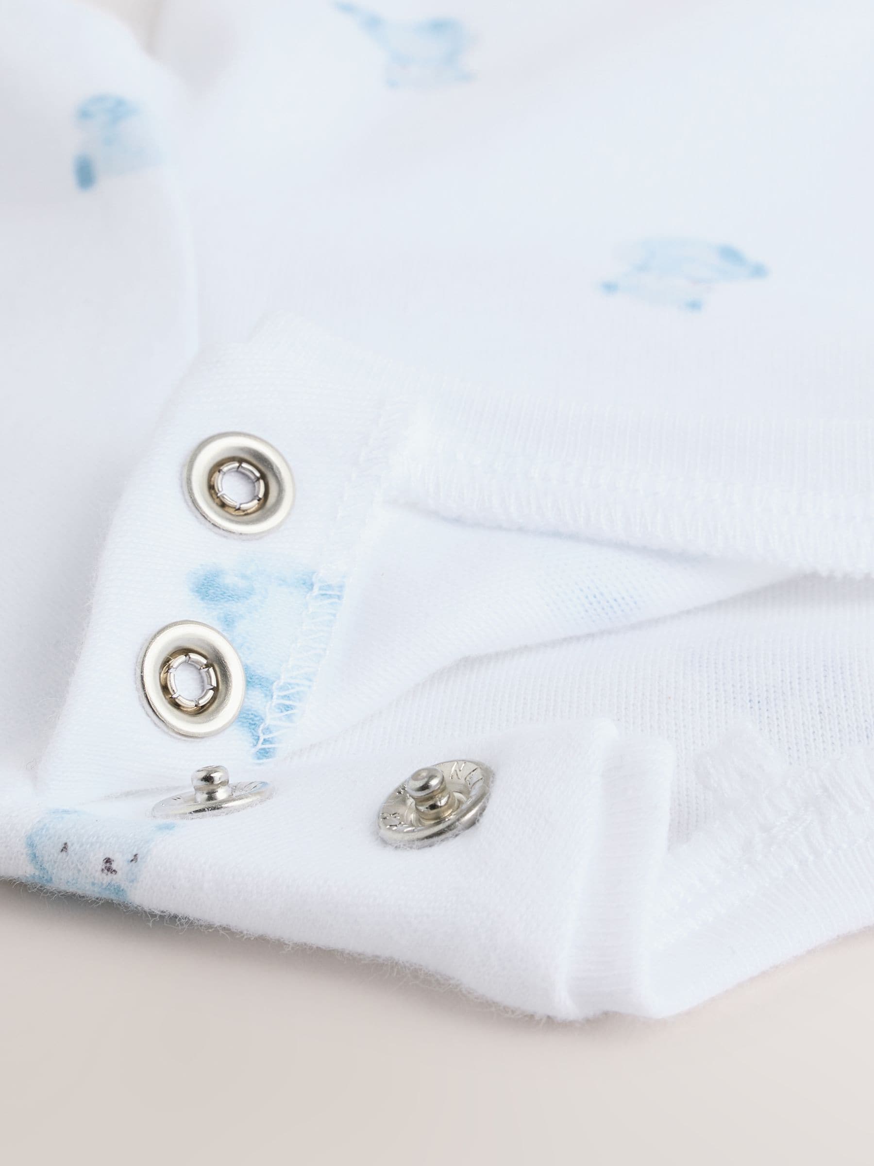 Blauw met beren - Babyset van tuinbroek en rompertje (0mnd-2jr)