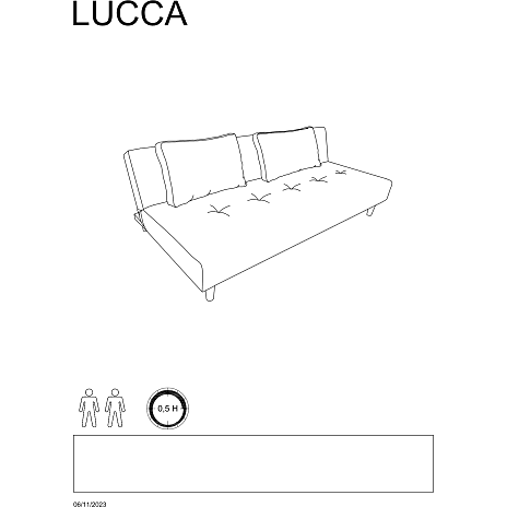 Luca sovesofa - grå
