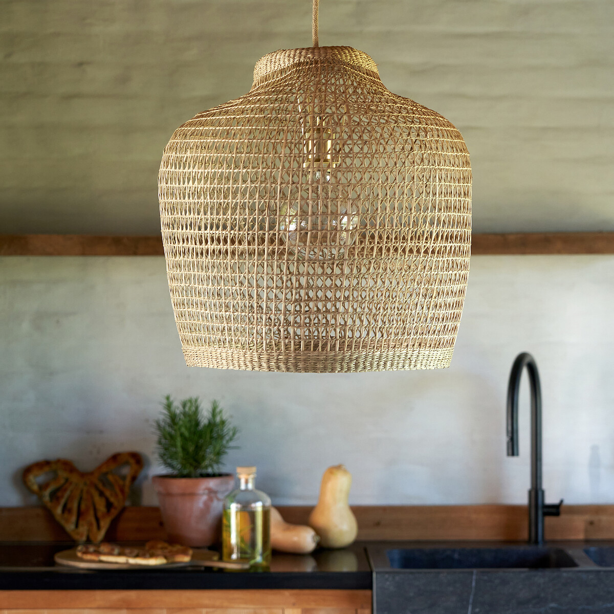 LA REDOUTE INTERIEURS<br>Candeeiro suspenso em herbário Ø50 cm, Makita