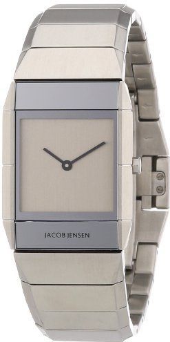 Jacob Jensen - Polshorloge - Zilver - RVS - Saffierglas