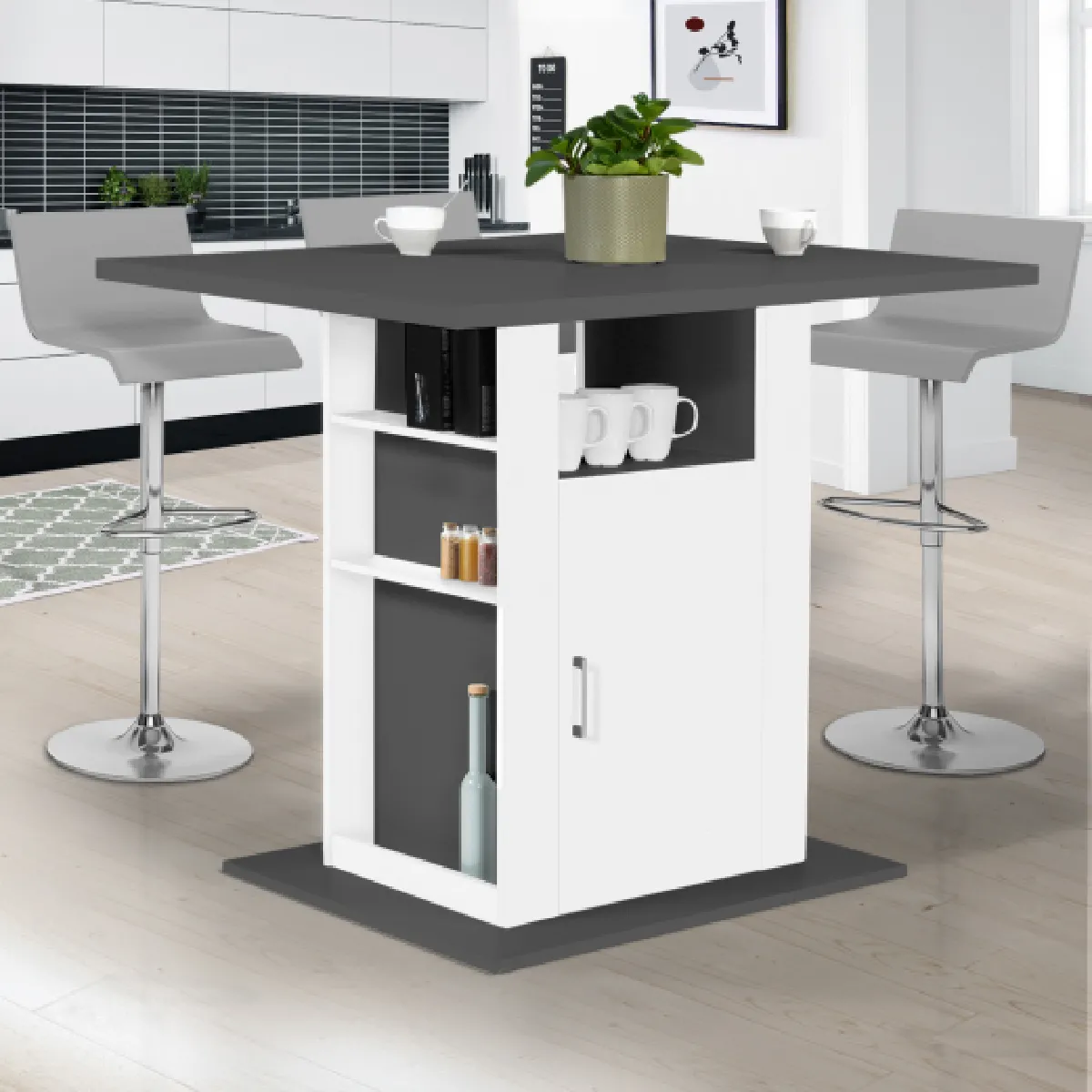 Idmarket MARKET Ilot UGO - Plateau Gris Blanc