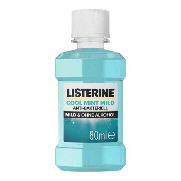 Listerine Cool Mint milder Geschmack Mundspülung, 80 ml