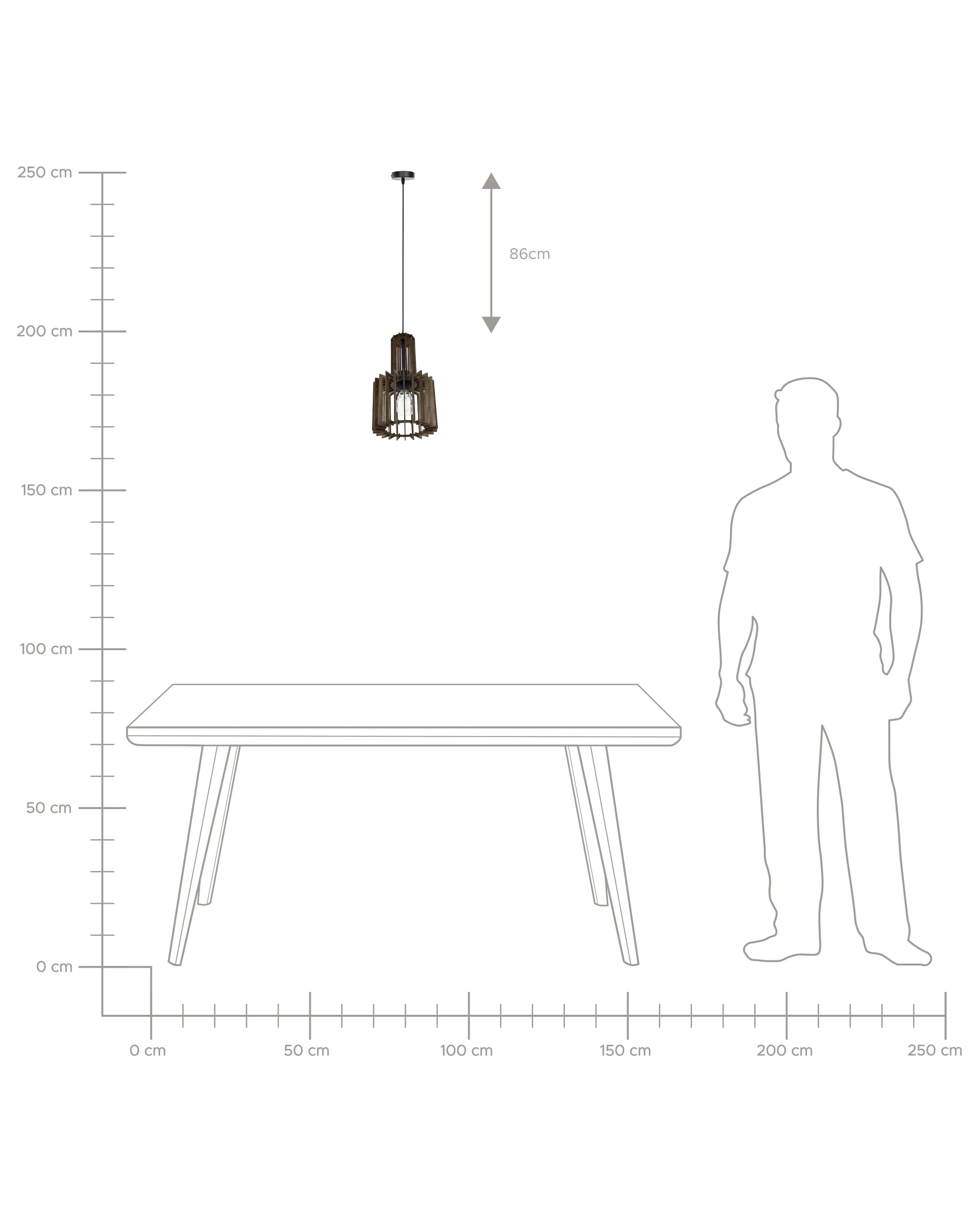 Hanglamp NIARI Donkerbruin