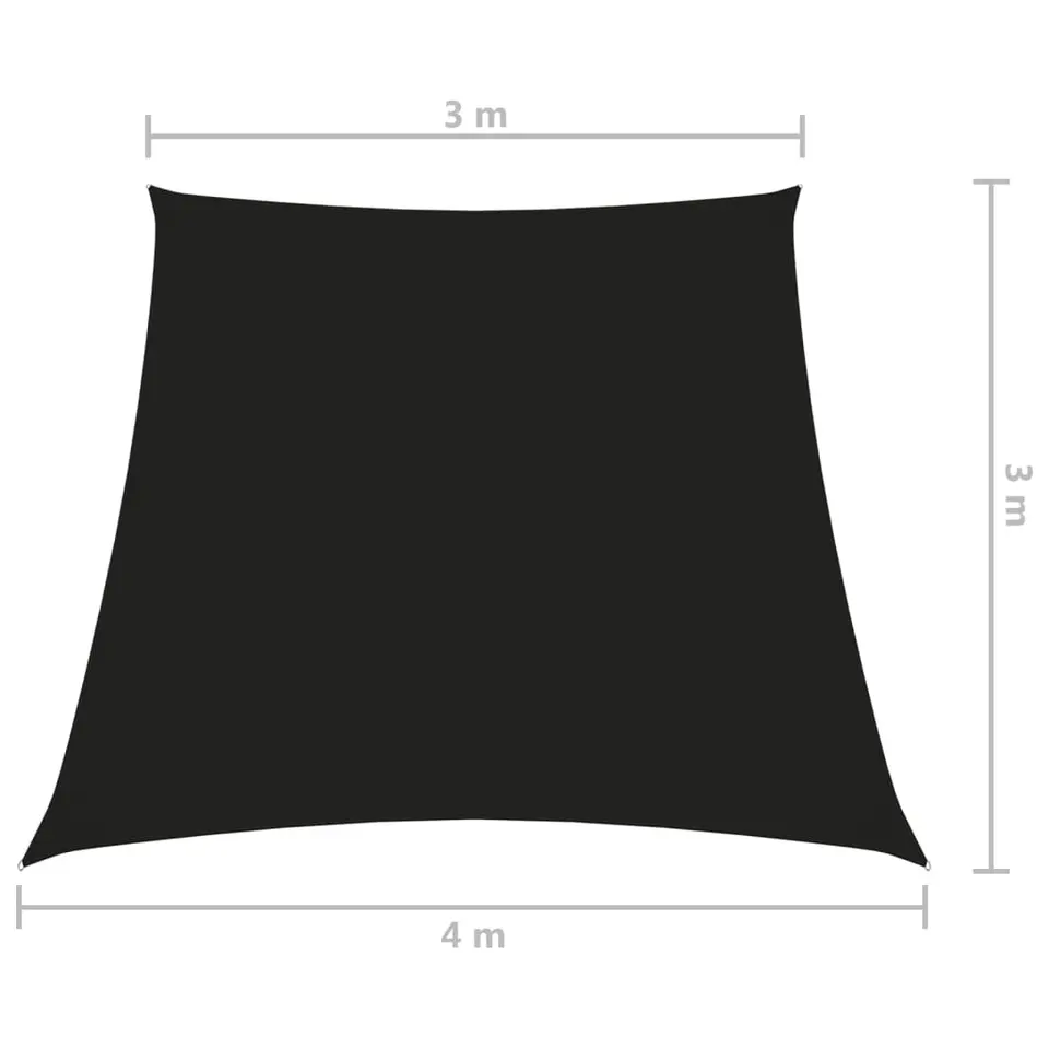 vidaXL - Zonnezeil - Zwart - 3/4 x 3 m