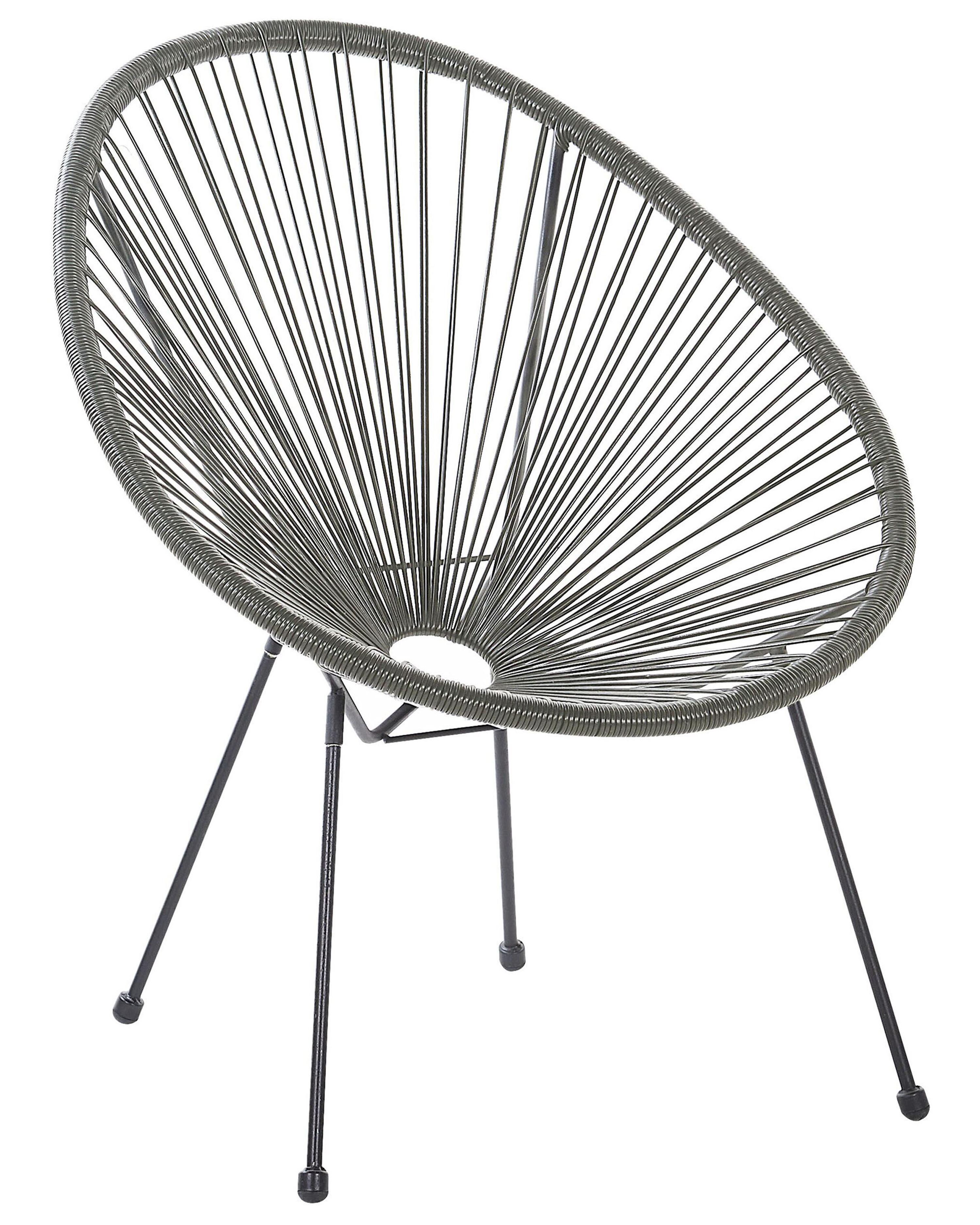 Set van 2 tuinstoelen ACAPULCO II PE rotan Donkergrijs