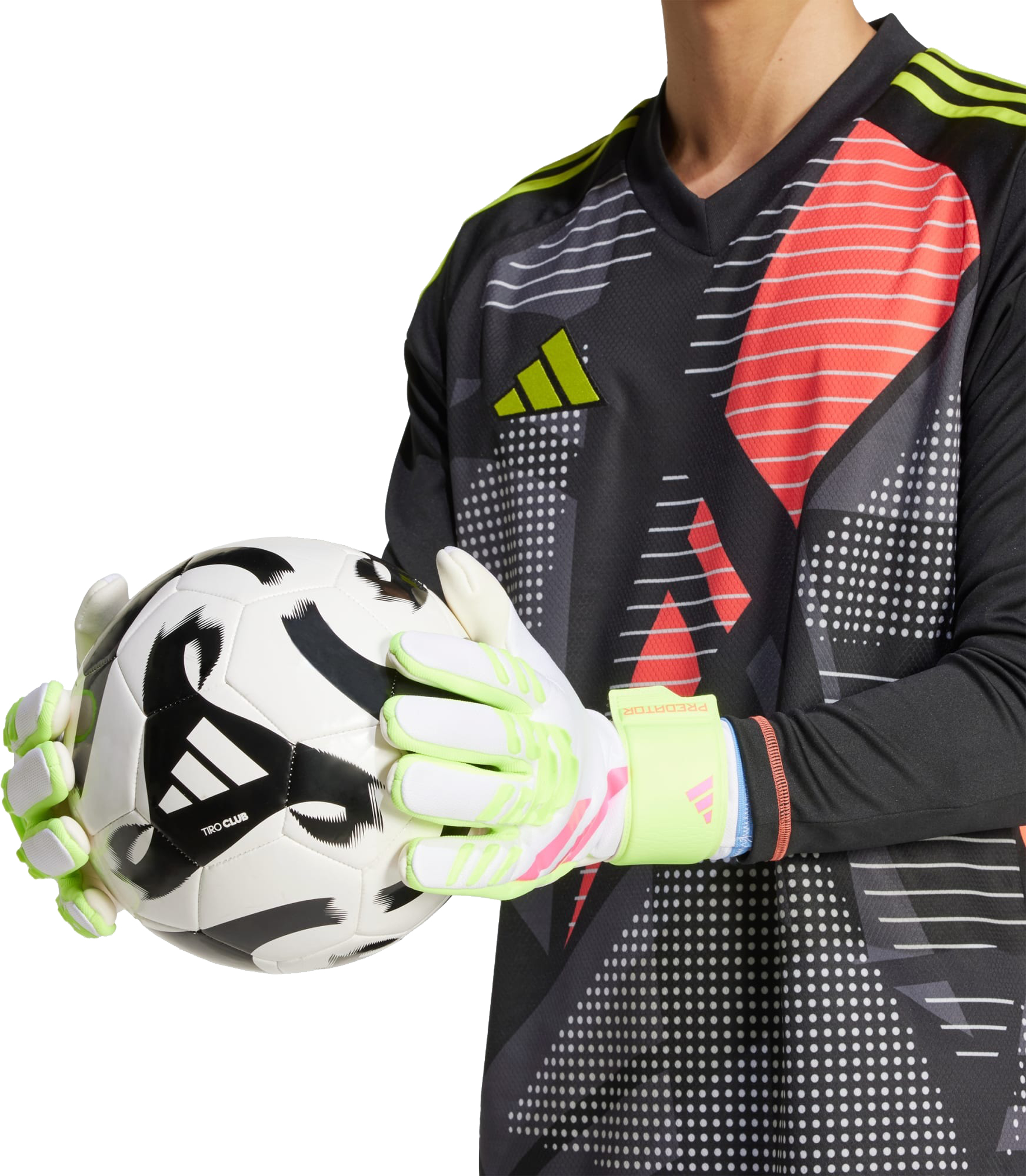 Predator League Keeperhansker  White/Lucid Lemon/Lucid Pink