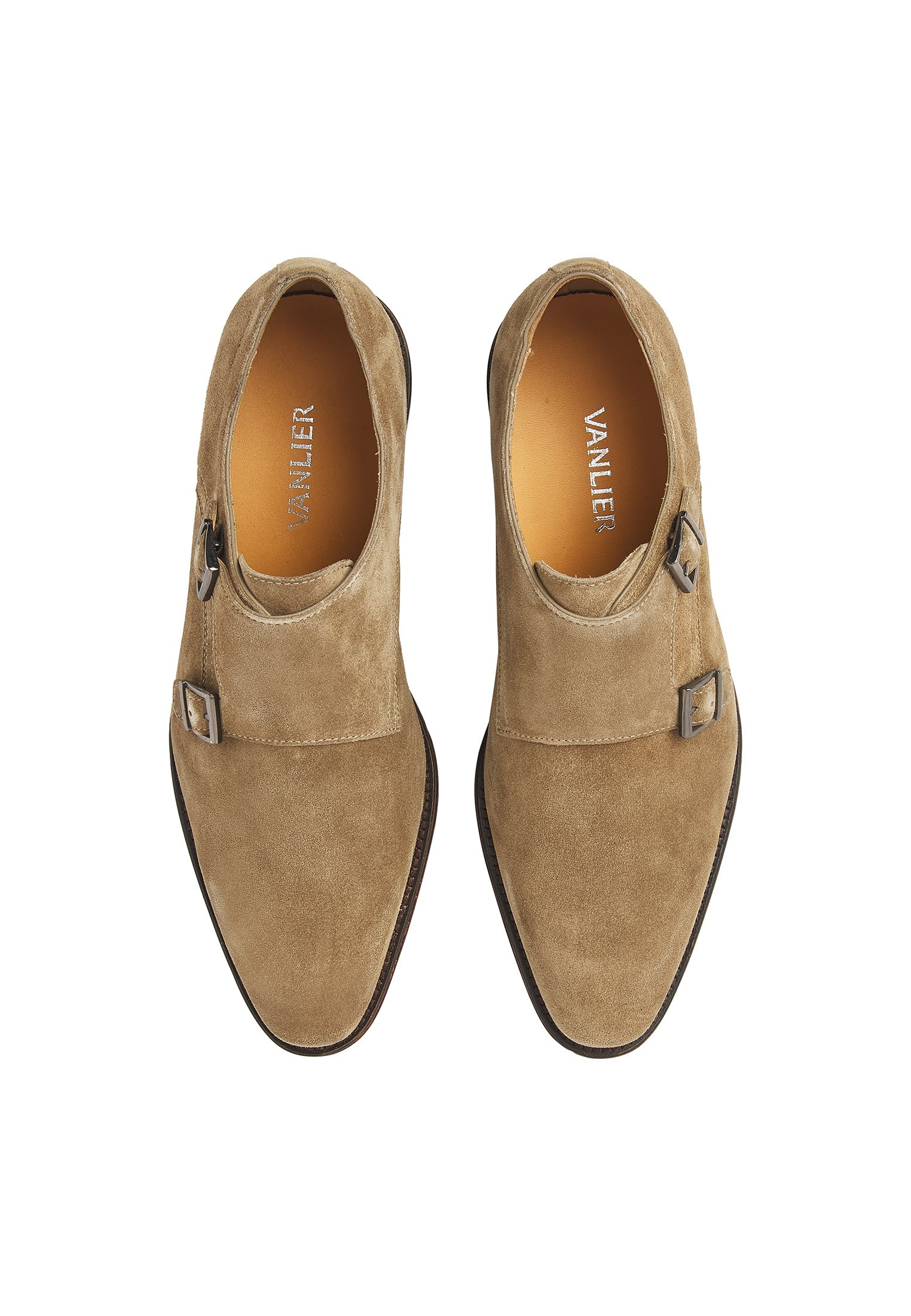 Taupe suède Madison gespschoen