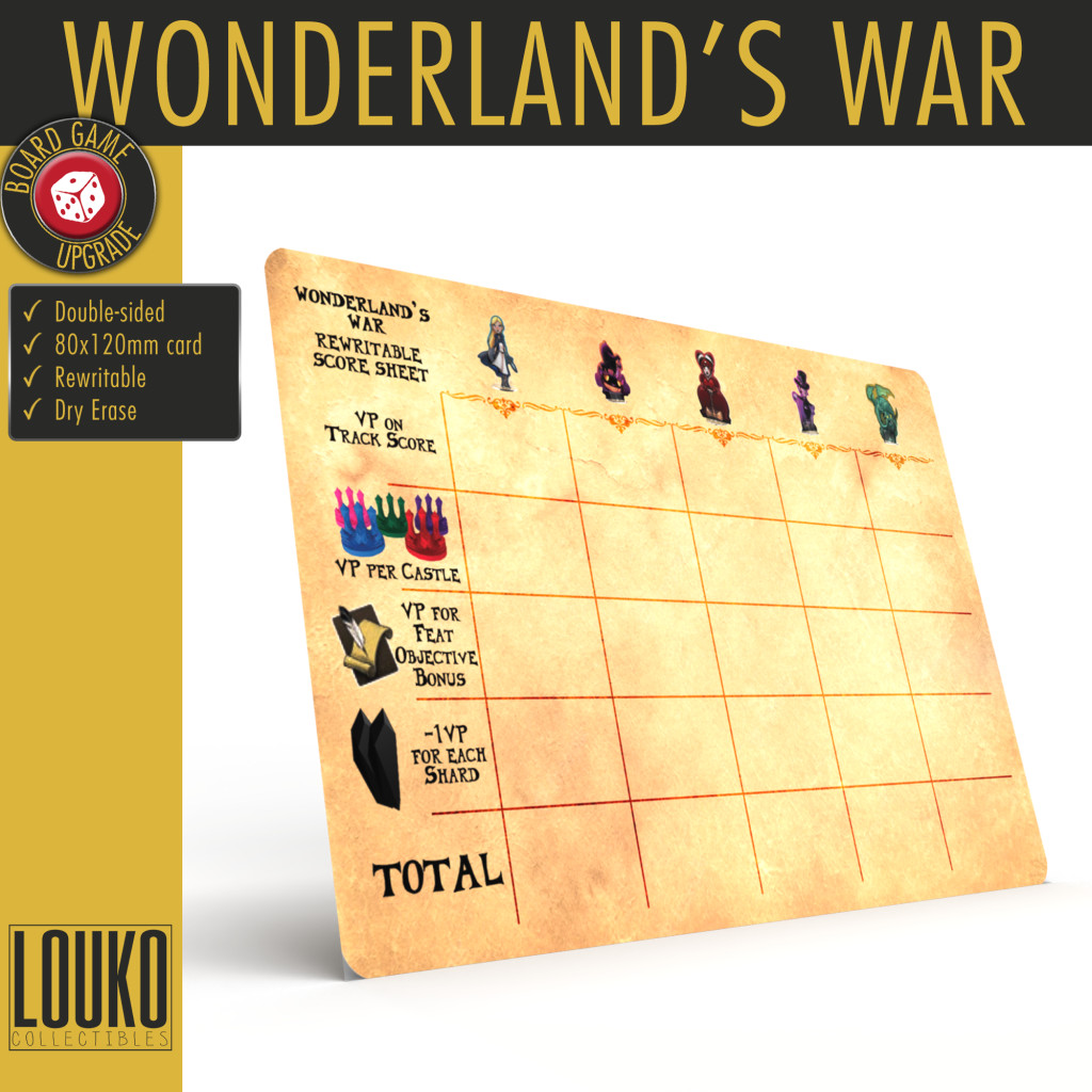 Wonderland's War - Feuille de score réinscriptible