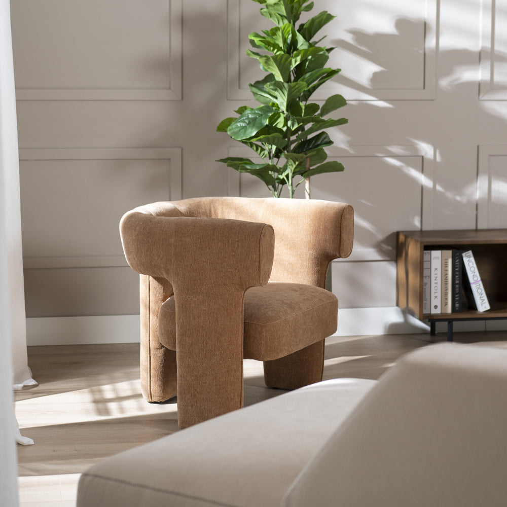 Bronx71 Scandinavische fauteuil Bibi chenille terracotta