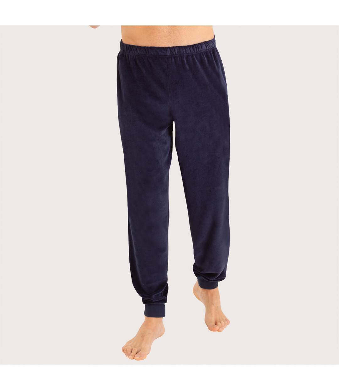 Pyjama long col rond homme Velours